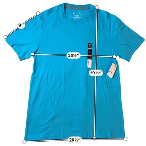 Xersion Xtreme Tee Quick-Dri Bl Ice T-Shirt Men's Medium NWT 100%‎ Cottone